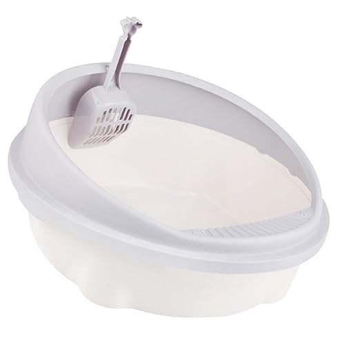 DOITOOL Katzentoilette Mit Matte Grau Große Größe Halbgeschlossen Leicht Zu Reinigen Für Mehrere Katzen DOITOOL Katzentoilette Mit Matte Grau Große Größe Halbgeschlossen Leicht Zu Reinigen Für Mehrere Katzen von DOITOOL