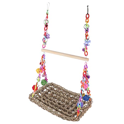 DOITOOL Papageienschaukel-Spielzeug Vogel-hängematte Sitzstange Ständer Holzschaukel Klettervogelspielzeug Für Vögel Dekoratives Wohnaccessoire von DOITOOL