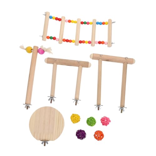 DOITOOL Vogelspielzeug Nymphensittichspielzeug Vogel-papageienkäfigspielzeug Papageien-beißspielzeug Holz-kletterleiter-Spielzeug DOITOOL Vogelspielzeug Nymphensittichspielzeug Vogel-papageienkäfigspielzeug Papageien-beißspielzeug Holz-kletterleiter-Spielzeug von DOITOOL