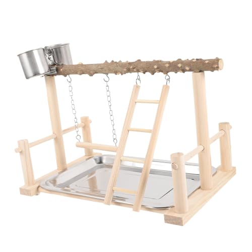 DOITOOL Papageien-laufstall Schaukel Papageienkäfig-ständer Holz-vögel Spielständer Vogel-Tisch-trainingsständer Papageienständer DOITOOL Papageien-laufstall Schaukel Papageienkäfig-ständer Holz-vögel Spielständer Vogel-Tisch-trainingsständer Papageienständer von DOITOOL