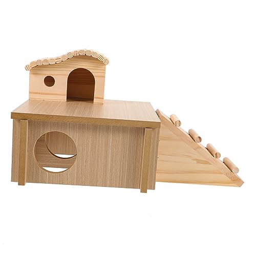DOITOOL 1satz Hamster Holzversteck Mit Leiter Kletternest Und Rückzugsort Für Kleine Haustiere Für Hamster Chinchillas Und Ratten Schützendes Und Design Für Drinnen Und Draußen von DOITOOL