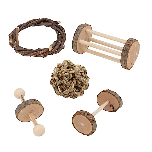 DOITOOL 1satz Molar Spielzeug Für Vögel Papageien Und Kleintiere Zahnpflege Zubehör Für Hamster Meerschweinchen Und Chinchillas Natürliche Holzspielzeuge Hellbraun von DOITOOL