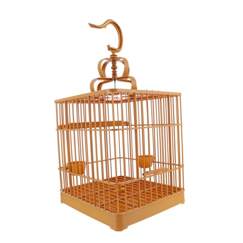 DOITOOL 1 Satz Vogelkäfig Lovebird-Käfig Vogel Papageienkäfig Vogelschaukäfig Haustierkäfig Wellensittichkäfig Heimtierbedarf klassisch Kleiner Bambus Reisen Plastik von DOITOOL