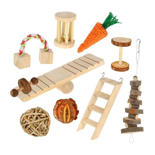 DOITOOL 10er-Pack Holzspielzeug Für Hamster Haustier-schleifspiel Spielzeug Für Meerschweinchen Vögel Eichhörnchen Papageien DOITOOL 10er-Pack Holzspielzeug Für Hamster Haustier-schleifspiel Spielzeug Für Meerschweinchen Vögel Eichhörnchen Papageien von DOITOOL