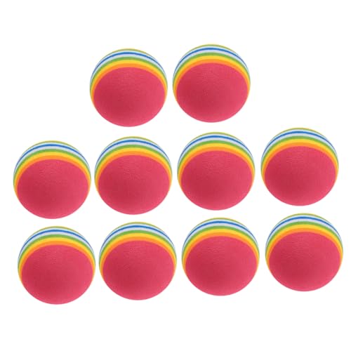 DOITOOL Interaktives Spielzeug Katze 10 Stück 42mm Durchmesser Eva Regenbogen Bälle Apportieren Kauspielzeug für Haustier Kätzchen DOITOOL Interaktives Spielzeug Katze 10 Stück 42mm Durchmesser Eva Regenbogen Bälle Apportieren Kauspielzeug für Haustier Kätzchen von DOITOOL