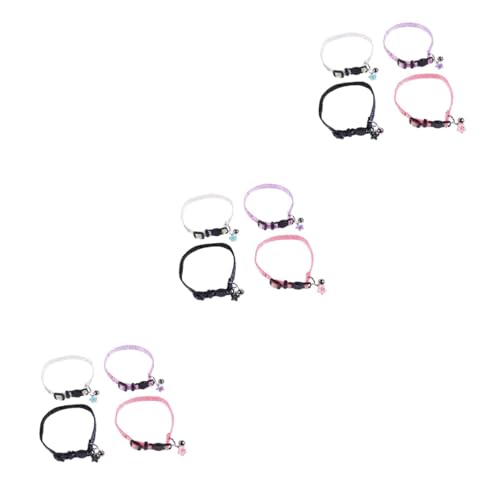 DOITOOL 12 STK Katzenhalsband personalisierte Haustierhalsbänder Halsband für kleine Hunde Halsketten eine Halskette Haustier-Halskette geblümtes Haustierhalsband frisch Schleife Nylon von DOITOOL
