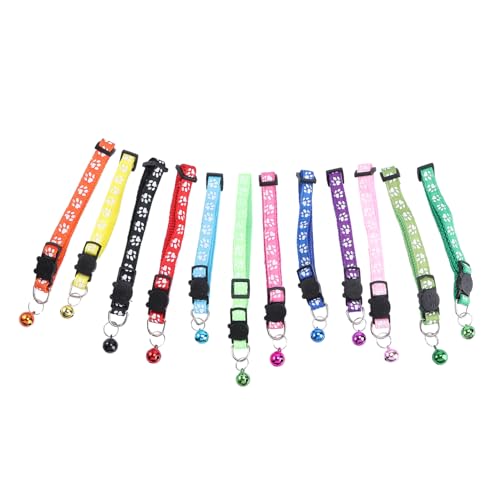 DOITOOL Kätzchenhalsbänder 12st Glockenhalsband Für Katzen Hund Verstellbares Halsband Hundehalsbänder Für Welpen Haustier Hund Halsband Dekoratives Katzenhalsband Stoff Kleidung Geschenk von DOITOOL