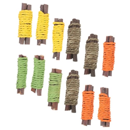 DOITOOL Kaustäbchen Aus Holz für Haustiere Drehbare Leiter für Kaninchen Meerschweinchen Papageien und Kleintiere von DOITOOL