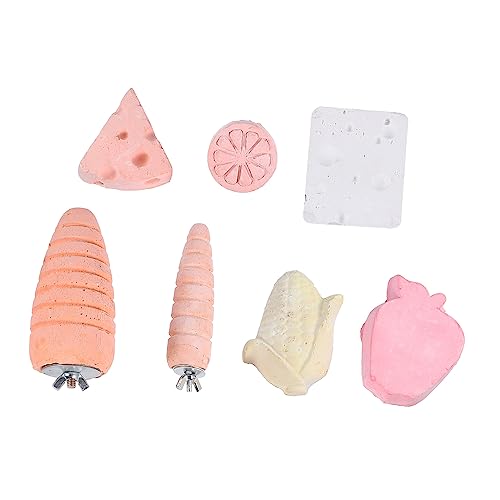 DOITOOL 2 Sets Unterhaltungspflege: Verschiedene Backenzahn-kaustäbe Spielzeug Für Haustiere Hamster Sicheres Steinspielzeug 7 Stück X 2 von DOITOOL