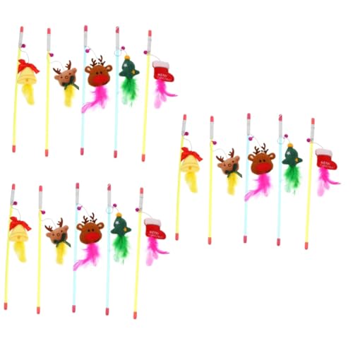 DOITOOL 3sets Weihnachten Katze Interaktive Spielzeug Katze Teaser Glocke Aktivieren Jagd Instinkte Für Indoor Spielen 5 Stücke * 3 DOITOOL 3sets Weihnachten Katze Interaktive Spielzeug Katze Teaser Glocke Aktivieren Jagd Instinkte Für Indoor Spielen 5 Stücke * 3 von DOITOOL