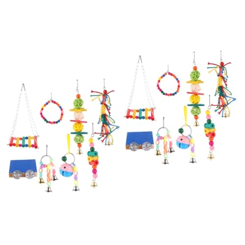 DOITOOL 16 Pcs Papagei Vogel Kauen Spielzeug Set Tragbare Schaukel Vogel Käfig Barsch Vogel Papagei Schaukel Spielzeug 5 Farben DOITOOL 16 Pcs Papagei Vogel Kauen Spielzeug Set Tragbare Schaukel Vogel Käfig Barsch Vogel Papagei Schaukel Spielzeug 5 Farben von DOITOOL