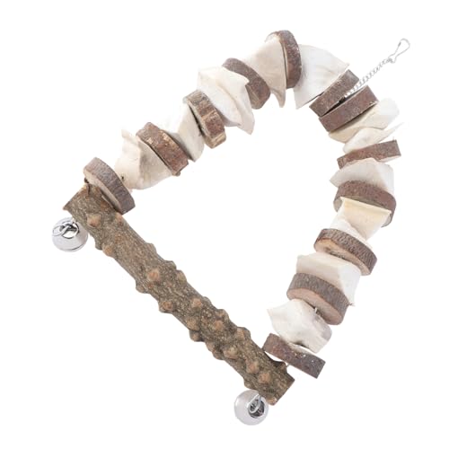 DOITOOL Spielzeuge 1stk Cuttlebone-schaukel Vogel Sepiaschale Spielzeug Vogel Biss Spielzeug Papagei Zahnen Spielzeug Schleifen Vogel Spielzeug Kauen Vogel Spielzeug Leiter Der Vogel Holz von DOITOOL