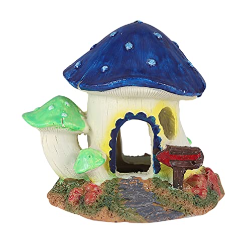 DOITOOL 1Stk Pilzhaus für Betta-Fisch-Dekor Fischhöhle Harz für Aquarien Ornament Aquarium Harzhandwerk Aquarienverzierung Schildkrötenbecken kleine Koralle Zubehör Fischloch Halterung von DOITOOL