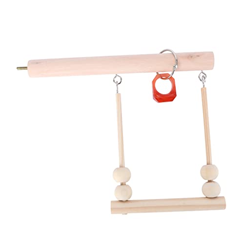 DOITOOL Vogel Sitzstange Spielzeug für Papageien Papagei Holz Ständer Plattform Papagei Spielen Spielzeug Vogel Spielplatz Ständer Khaki von DOITOOL