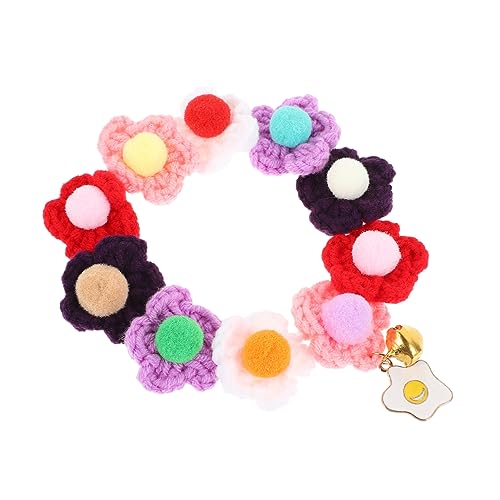 DOITOOL Niedliches Weihnachtshalsband Für Haustiere Gestrickte Halskette Glöckchenhalsband Für Hunde Und Katzen Stilvolles Haustier-Accessoire Für Partys von DOITOOL
