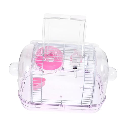 DOITOOL 1stk Hamsterkäfig Kleiner Tiertransporter Hamster-reisetransporter Hamsterträger Tragekäfig Für Hamster Kleines Tierheim Haustier Wasserflasche Rosa Reisen Plastik von DOITOOL