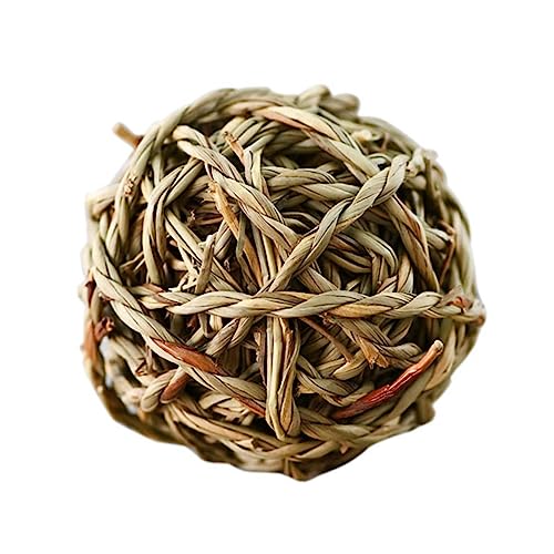 DOITOOL 1Stk Strohballen knabbern geflochtener Strohball Hasen-Kauball Spielzeuge Hasenspielzeug gewebter runder Ball Runde Kugel aus geflochtenem Rattan essbar geflochtener Ball Grasball von DOITOOL