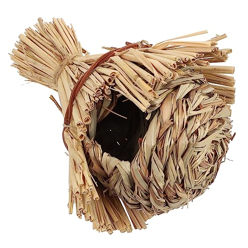 DOITOOL 1stück Hängendes Vogelnest Aus Naturstroh Handgefertigtes Vogelhaus Für Papageien Und Kleine Vögel Dekorativ Für Garten Balkon Und Terrasse Für Vogelliebhaber Und von DOITOOL