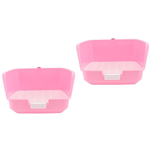 DOITOOL 2stücke Mini Kaninchen Toilette Mit Abnehmbarem Praktische Haustier Toilette Für Kaninchen Und Meerschweinchen Für Käfig Zubehör Einfache Reinigung Farbe Mischungen von DOITOOL