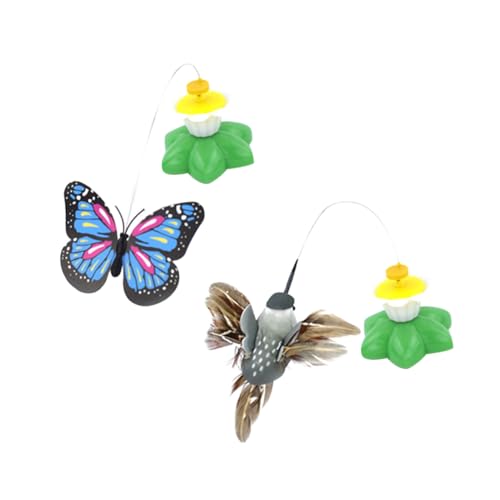 DOITOOL Katzenspielzeug Kolibri-Spielzeug 2 Stück Automatischer Rotierender Stock Heimtierbedarf Keine Batterie Spielzeug Zufällige Farbe DOITOOL Katzenspielzeug Kolibri-Spielzeug 2 Stück Automatischer Rotierender Stock Heimtierbedarf Keine Batterie Spielzeug Zufällige Farbe von DOITOOL