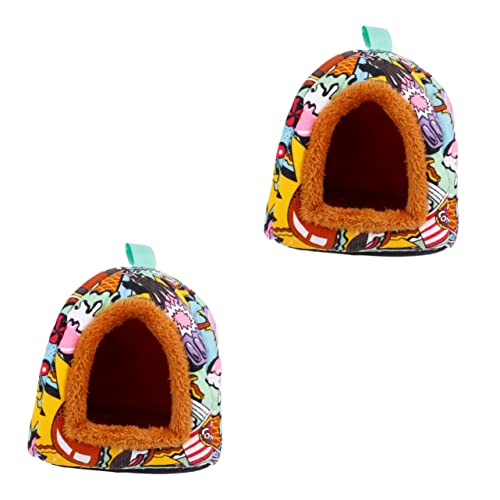 DOITOOL 2 Stücke Pet Hamster Bett Pet Cave Nest Weiche Atmungsaktive Pet Liefert Nest von DOITOOL