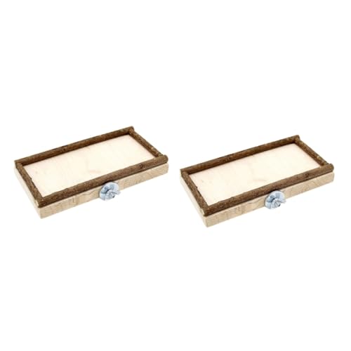 DOITOOL 2 Stücke Sicher Papagei Springen Bord Fütterung Bereich Öko-Material Spielzeug Für Papagei Sittiche Vögel von DOITOOL