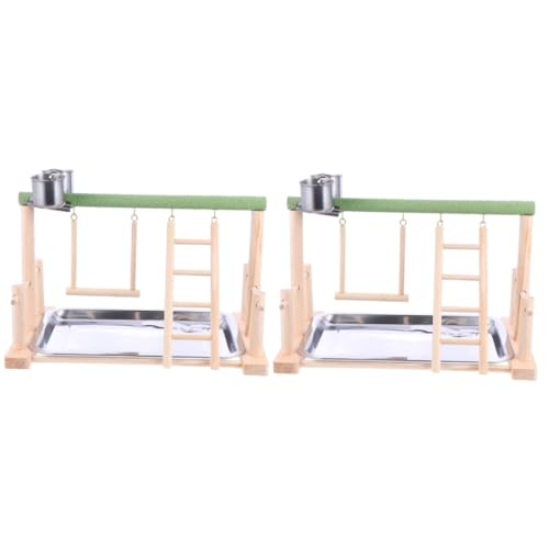 DOITOOL 2 Stücke Vogel Vögel Spielen Stand Papagei Schaukel Spielzeug Holz Vogel Papagei Schaukel Spielzeug DOITOOL 2 Stücke Vogel Vögel Spielen Stand Papagei Schaukel Spielzeug Holz Vogel Papagei Schaukel Spielzeug von DOITOOL