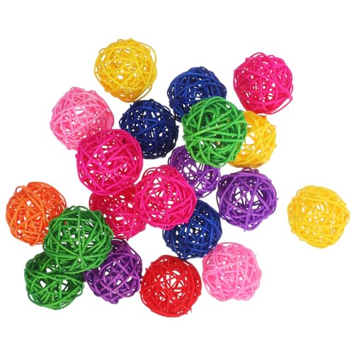 DOITOOL Rattan Papagei Spielzeug Vogel Spielzeug Set 20 Stücke Rattan Material Gewinnen Papagei Aufmerksamkeit von DOITOOL