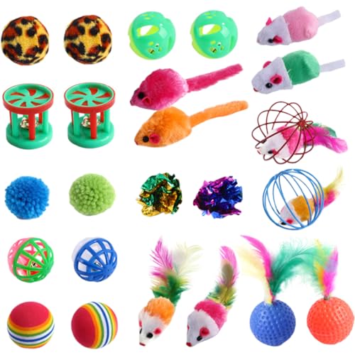 DOITOOL 24St Glocke Katzenspielzeug Massenspielzeug Plüschtiere für Katzen interaktiv Spielzeuge Katzen Zeug Spielzeugbälle Schüttgut Spielzeugball Ball Spielen Kätzchen Plastik DOITOOL 24St Glocke Katzenspielzeug Massenspielzeug Plüschtiere für Katzen interaktiv Spielzeuge Katzen Zeug Spielzeugbälle Schüttgut Spielzeugball Ball Spielen Kätzchen Plastik von DOITOOL