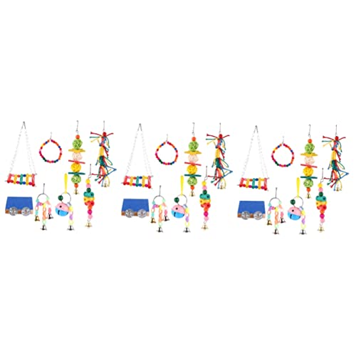 DOITOOL 24-teiliges Hängespielzeug Für Papageien Vogel-papageienschaukel Kauspielzeug-Set Vogel-papageienspielzeug Vogelkäfig-plattform Hängemattenschaukel Tragbares Vogelkäfig-zubehör DOITOOL 24-teiliges Hängespielzeug Für Papageien Vogel-papageienschaukel Kauspielzeug-Set Vogel-papageienspielzeug Vogelkäfig-plattform Hängemattenschaukel Tragbares Vogelkäfig-zubehör von DOITOOL