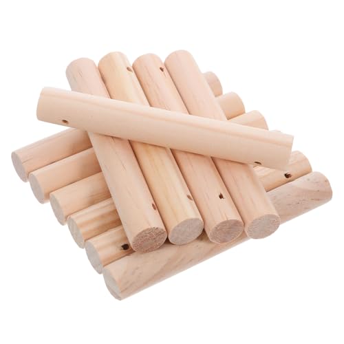 DOITOOL 26 Stück Teiliges Holzstäbe für Vogelkäfig Naturbelassene Stabile Rundstäbe als Ersatz für Vogel-Leiter DIY Kletterspielzeug Sichere Kletterhilfe für Wellensittiche und Kleintiere von DOITOOL