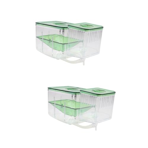 2er-Box Fischaquarium Fischzucht Lebender Fisch Doppeltes Aufzuchtbecken Aquarium Fischbecken Inkubator Für Fischbrütereien Lebende Garnelen Betta Fisch Live Isolation Genitalien von DOITOOL