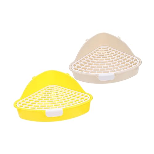 DOITOOL 2er-Box Kaninchentoilette Dreieckiges Kaninchenstreubecken Mini Hase Meerschweinchenbürste Meerschweinchen Badezimmer Meerschweinchen Töpfchen Tierhandlung Plastik Katzentoilette DOITOOL 2er-Box Kaninchentoilette Dreieckiges Kaninchenstreubecken Mini Hase Meerschweinchenbürste Meerschweinchen Badezimmer Meerschweinchen Töpfchen Tierhandlung Plastik Katzentoilette von DOITOOL