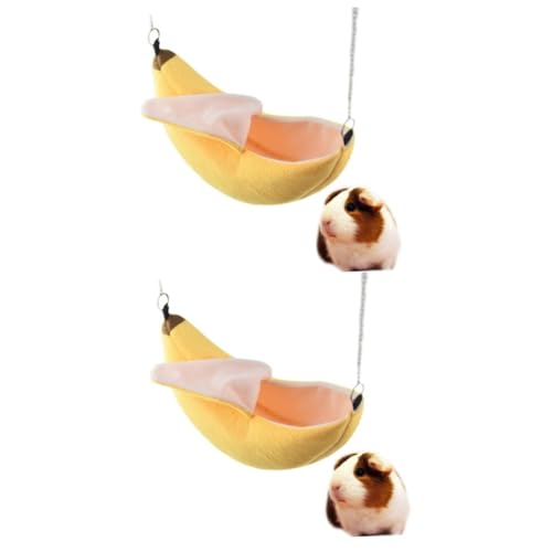 DOITOOL 2 Stücke Hängematte Bett Für Hamster Weiche Baumwolle Nest Hängen Banana Form Für Haustier von DOITOOL