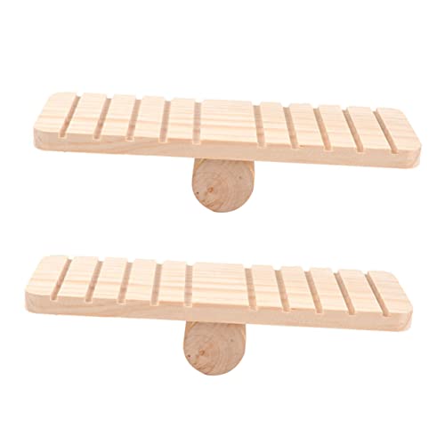 DOITOOL Hamsterspielzeug – Wippplattformen Aus Holz Sicheres Spielzeug Für Kleintiere Perfekt Für Hamster Und Mäuse von DOITOOL