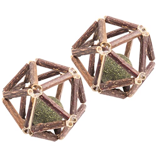 DOITOOL Zahnreinigungsspielzeug 2er-Pack Natürliches Kauspielzeug für Katzen Bälle Zum Lecken Von Katzen DOITOOL Zahnreinigungsspielzeug 2er-Pack Natürliches Kauspielzeug für Katzen Bälle Zum Lecken Von Katzen von DOITOOL