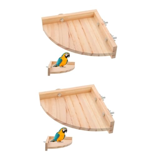 DOITOOL 2St Papageienbarsch Sitzplattform aus Holz Spielzeug aus Holz Spielzeuge Papageien Stehen auf Holzbarschen Holzständer für Vögel Klettern Käfig von DOITOOL
