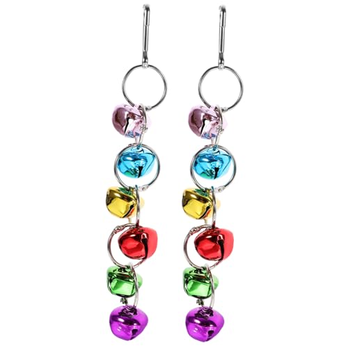 DOITOOL Vogel Zubehör 2pcs Papagei Spielzeug Metall Glocke Kette Papagei Spielzeug Glocke für Papagei Käfig DOITOOL Vogel Zubehör 2pcs Papagei Spielzeug Metall Glocke Kette Papagei Spielzeug Glocke für Papagei Käfig von DOITOOL