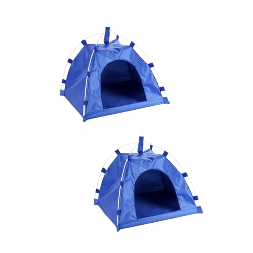 DOITOOL 2St blaues Haustierzelt Wasserdichtes Haustierzelt Hundezelt Faltbares Haustierzelt Universal- Zelte Hundebett Outdoor-Zubehör für Haustiere Katzen und Hunde Outdoor-Produkt von DOITOOL