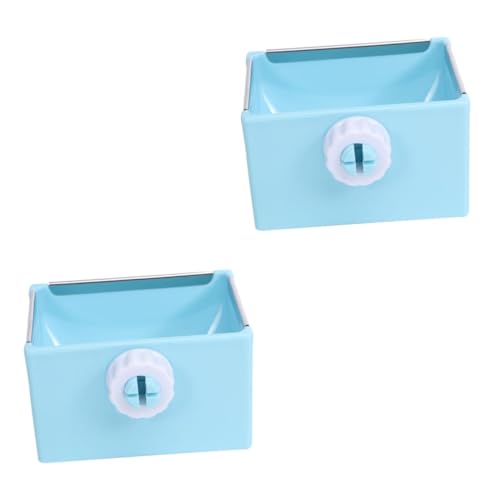 DOITOOL 2 Stücke Gesunde Schüssel Mit Lebensmittel Feeder Für Bunny Haustier Käfig Quadratische Schüssel DOITOOL 2 Stücke Gesunde Schüssel Mit Lebensmittel Feeder Für Bunny Haustier Käfig Quadratische Schüssel von DOITOOL