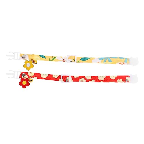 DOITOOL 2 Stück Entzückendes Blumenhalsband Für Katzen Hundehalsband Mit Schnalle Und Bequemes Haustier von DOITOOL