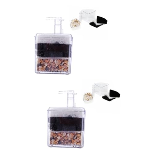 DOITOOL 2 Stücke Nano Aquarium Aquarium Ecke Garnelen Schwamm Filter Ruhige Pumpe Leicht Zu Reinigen Keramik Medien von DOITOOL
