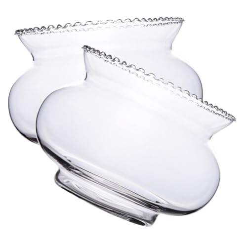 DOITOOL 2 Stücke Runde Dekorative Glas Fisch Schüssel Kanten Einfache Design Moderne Home Büro Dekoration DOITOOL 2 Stücke Runde Dekorative Glas Fisch Schüssel Kanten Einfache Design Moderne Home Büro Dekoration von DOITOOL