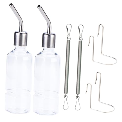 DOITOOL 350ml Edelstahl-Futter-wasserflasche für Kaninchen Hamster Meerschweinchen Auslaufsicher von DOITOOL