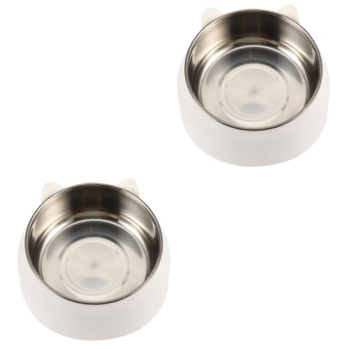 DOITOOL 2st Katzennapf Aus Edelstahl Katzenfutter Rostfreier Stahl Weiß Wassernapf Für Katzen DOITOOL 2st Katzennapf Aus Edelstahl Katzenfutter Rostfreier Stahl Weiß Wassernapf Für Katzen von DOITOOL