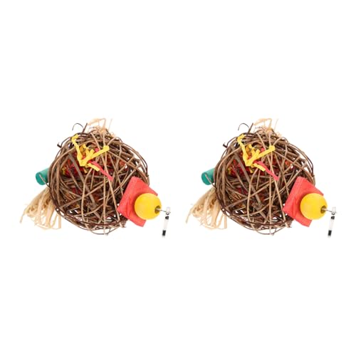 DOITOOL Kauspielzeug für Papageien 2er-Set Rattan Hängespielzeug Vogel-papagei Schaukelspielzeug Vogel-kauspielzeug Papageien-beißspielzeug DOITOOL Kauspielzeug für Papageien 2er-Set Rattan Hängespielzeug Vogel-papagei Schaukelspielzeug Vogel-kauspielzeug Papageien-beißspielzeug von DOITOOL