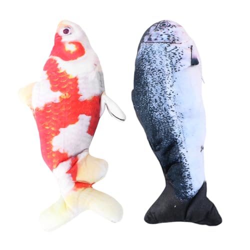 DOITOOL 2 Arten Plüsch Imitiert Lachs Karpfen Elektrische Necken Katzenspielzeug für Spiel DOITOOL 2 Arten Plüsch Imitiert Lachs Karpfen Elektrische Necken Katzenspielzeug für Spiel von DOITOOL