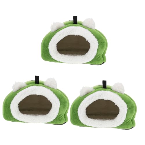 DOITOOL 3 Stücke Bett Hamster Nest Baumwolle Meerschweinchen Mit Kapuze Bett Haustier Ruheplatz Vielseitige Design von DOITOOL