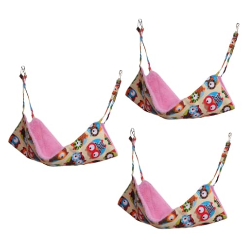 DOITOOL 3stücke Pet Hammock Aus Dicker Wolle Hängendes Schlafbett Für Haustiere Warmes Und Gemütliches Design Für Katzen Und Kleine Tiere Einfache Installation Mit Metallhaken von DOITOOL