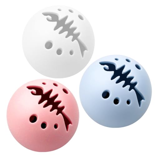 DOITOOL Katzenspielzeug 3 Stück Kätzchenspielzeug Fischgrätenform Haustier-lernspielzeug Leuchtende Bälle für Den Spaß Zu Hause DOITOOL Katzenspielzeug 3 Stück Kätzchenspielzeug Fischgrätenform Haustier-lernspielzeug Leuchtende Bälle für Den Spaß Zu Hause von DOITOOL